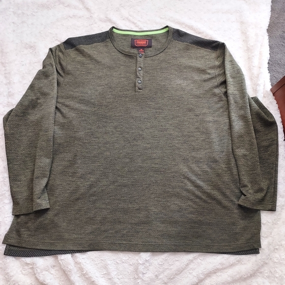 The Foundry Supply Co. Other - Foundry Supply 4XL Heather Olive Green Long Sleeve Henley Comfy Cool Weather